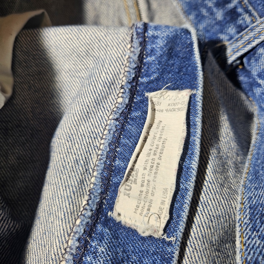 Vintage Rustler 0631 Mens Jeans 36x30 28" Hemmed Medium Wash Denim Made in USA - Picture 6 of 16